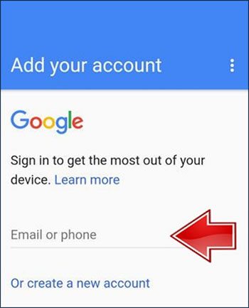 구글 계정 입력