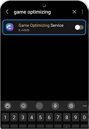 Game Optimizing Service를 비활성화합니다
