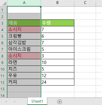 엑셀 중복 데이터 삭제