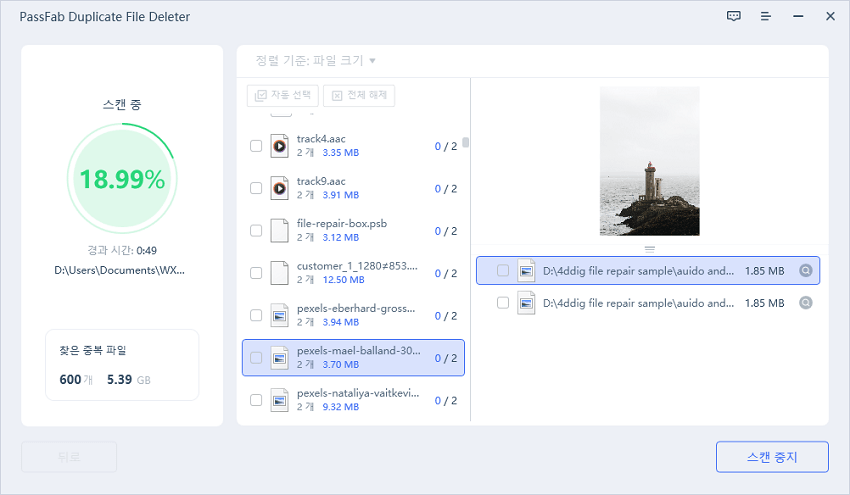 컴퓨터 파일 정리 프로그램 PassFab Duplicate FileDeleter