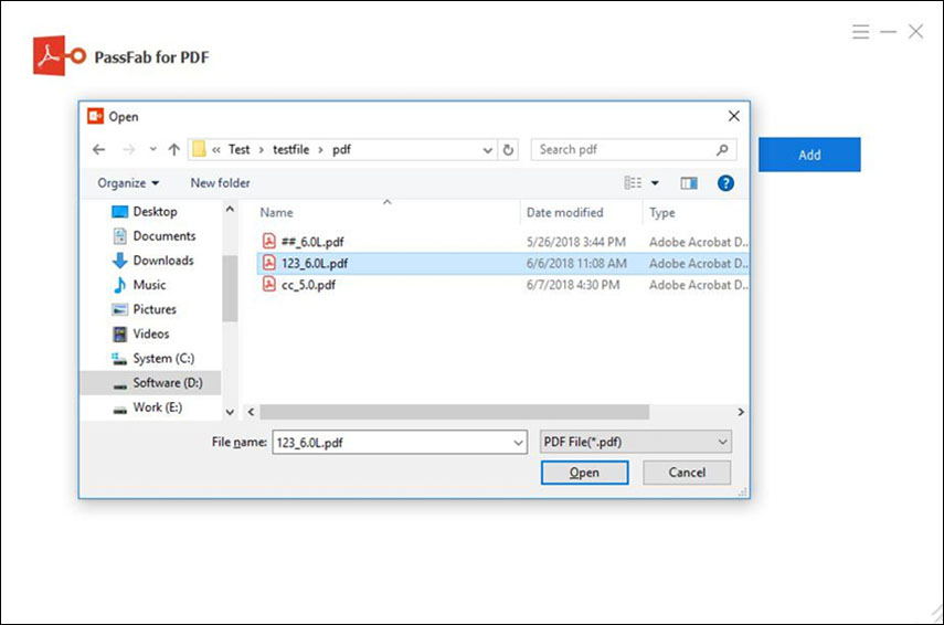 암호로 보호된 PDF 문서를 엽니다